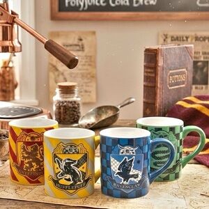 Harry Potter Hogwarts House Mugs Gryffindor Ravenclaw Hufflepuff Slytherin 14oz